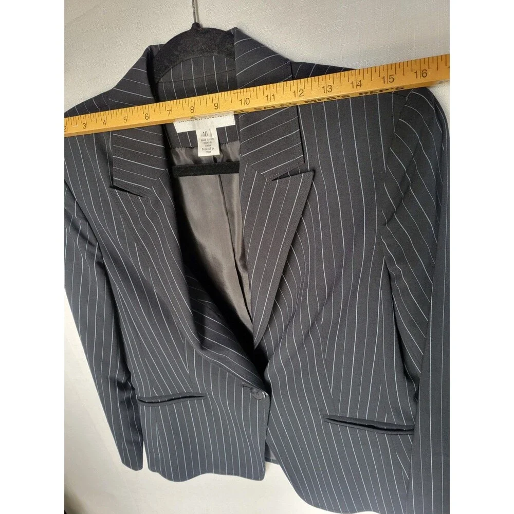 Jones New York Blazer 10 Single Breasted One Button Stripe